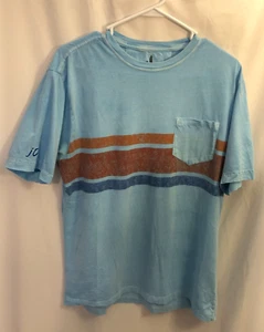Johnnie O Shirt Mens Allton Graphic T shirt Wake Blue Striped sz M Be casual - Picture 1 of 4