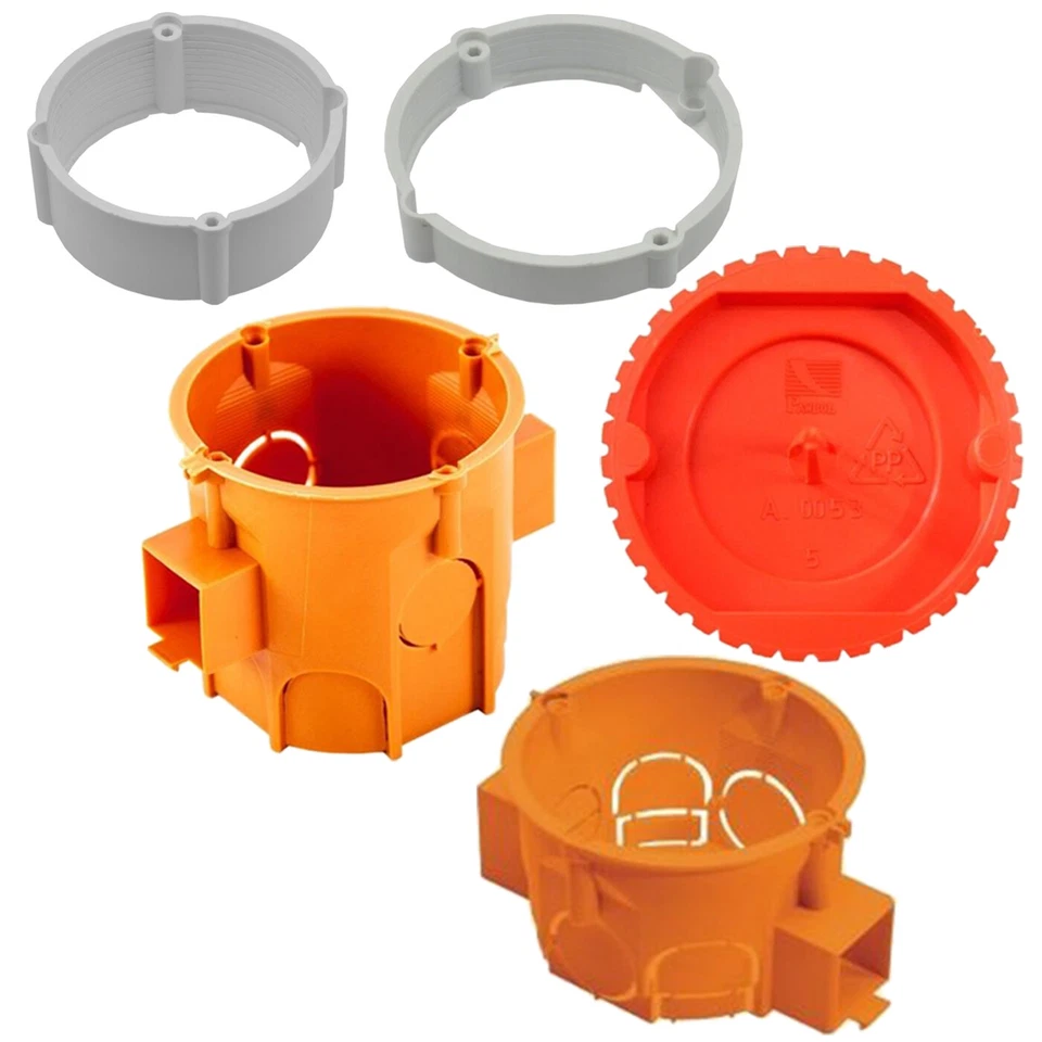 PAWBOL Unterputzdose Hohlwanddose Schalter Geräte Winddicht Elektronik Dose Deckel Ring