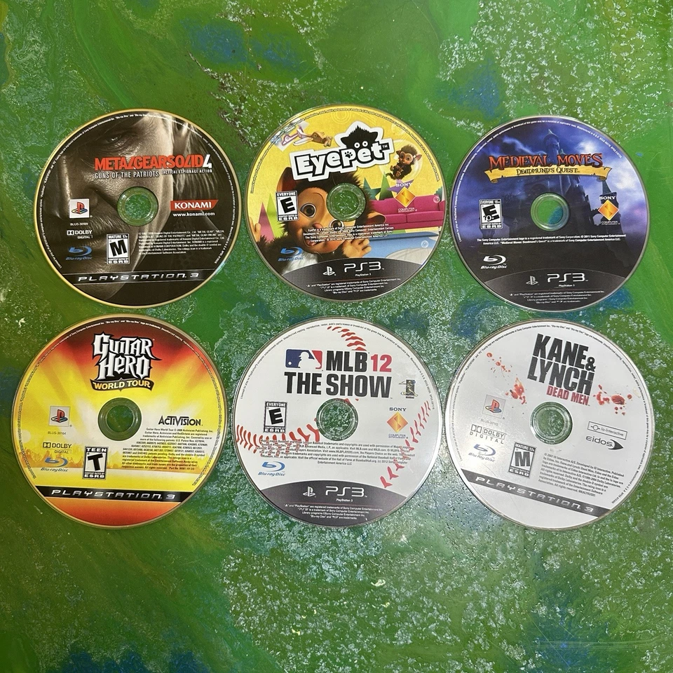 Video Game Lot of 6 PS3 Games Playstation 3 Discs Only Metal Gear Solid 4 Eyepet - Image 1 of 1