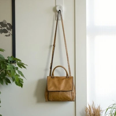 Hobo Meter Brown Leather Satchel Crossbody Bag Convertible Shoulder Bag & Wallet - Image 1 of 4