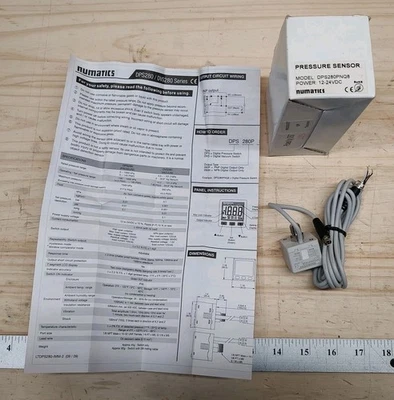 NEW Numatics DPS280PNQ8 Digital Pressure Switch 0-145psi PNP 12-24VDC - Image 1 of 4
