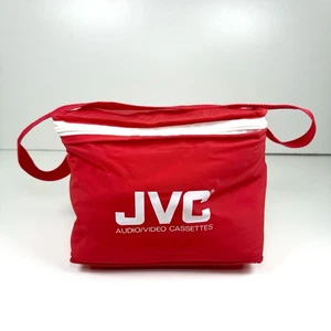 Rara videocassette audio JVC vintage rossa confezione da sei tote cooler lato morbido nuova - Foto 1 di 6