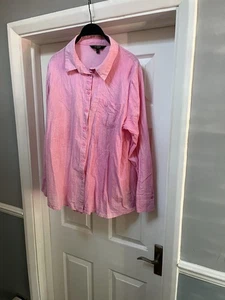 Lipsy Women's Pink 100% Cotton Shirt Size 16 - Picture 1 of 3