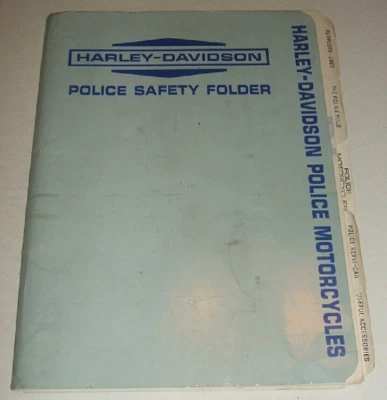 Folletos de carpeta de ventas de concesionarios Harley Police 1969 Electra Glide Servi-Car Foto 1 de 4