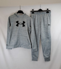 Under Armour Grey Matching Hoodie Jogging Bottoms Tracksuit Size YOUTH Large