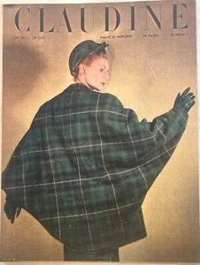 CLAUDINE n° 121 du 29 Octobre 1947 ancienne revue mode couture pour femme - Picture 1 of 3