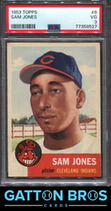 1953 Topps Sam Jones #6 PSA 3 VG