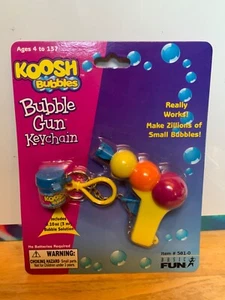 Koosh Bubble Gun Keychain 1999 Basic Fun Key Ring #581-0 New - Picture 1 of 6