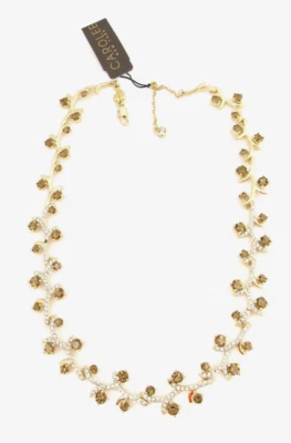 Collar CAROLEE Marrón Cristal Vid Tono Dorado $125 Nuevo con Etiquetas Foto 1 de 4