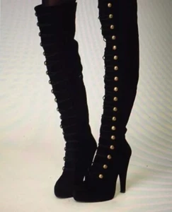 Bota de Batallón Free People Jeffrey Campbell Love Tacón de Gatito 7.5 $298 - Imagen 1 de 5
