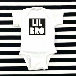 LITTLE BROTHER OUTFIT, LIL BRO BABY BOY SHIRT, MATCHING BROTHERS, BIG BROTHER - Picture 1 of 1