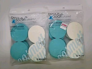 2 PACKS CVS Beauty 360 Cosmetic Rounds Latex Free 12 ROUNDS EACH PACK - Picture 1 of 2
