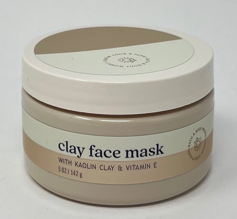 1 NEW BATH & BODY WORKS CLAY FACE MASK KAOLIN CLAY VITAMIN E TREATMENT 5 OZ - Image 1 of 4
