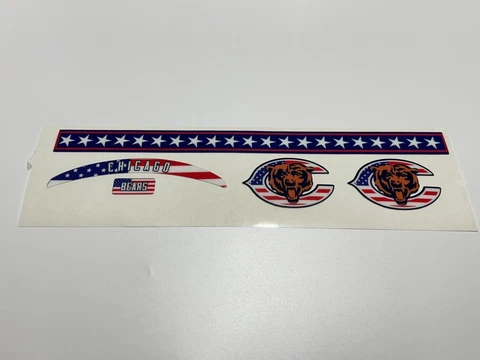 Chicago Bears Stars & Stripes Mini Football Helmet Decal Set Cover