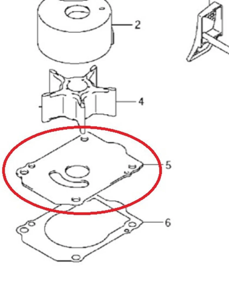 17471-93J01 Suzuki Water Pump Case Under Panel - Image 1 of 2