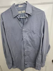 Onward Reserve Button-Down Shirt Men Sz S Blue Gingham Check Long Sleeve Classic - Picture 1 of 10
