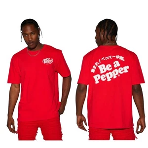 Dr. Pepper Be A Pepper Short Sleeve Retro Tee T-Shirt Red Men's Size XXL 2XL - Picture 1 of 4