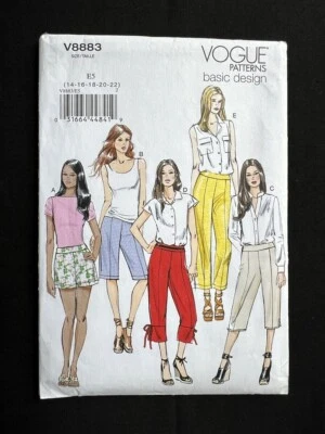 Vogue V8883 Misses Shorts & Pants Vogue Basic Design 2013 Pattern sz 14-22 Uncut - Image 1 of 2