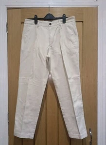 Hugo Boss Creme Chino Trousers W32" L27" - Picture 1 of 5
