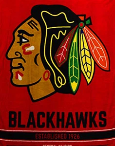 Super Soft Plush Throw Chicago Blackhawks Hockey Team Red Blanket NHL 46"X60 - Bild 1 von 3