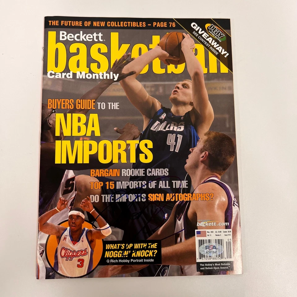 Dirk Nowitzki Signed Beckett Magazine PSA/DNA Dallas Mavericks - Image 1 of 2