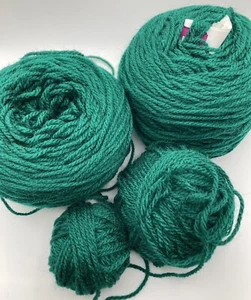 Bernat Magic Sport DK Yarn Color Dark Green 2 Skeins + Partials Acrylic Hat Yarn - Picture 1 of 3