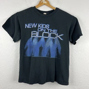 New Kids On The Block World Tour 2009 T Shirt Black Distressed Anvil Size M - Picture 1 of 12