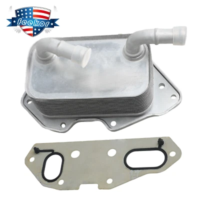 Engine Oil Cooler with Gasket For VW Touareg AUDI A4 A5 A6 A7 A8 06E117021G - Image 1 of 4