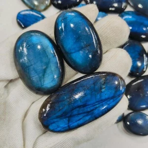 Lote de Cabujón Labradorita Azul Forma Mezcla Cabujón Hacer Joyas para Regalo - Imagen 1 de 7