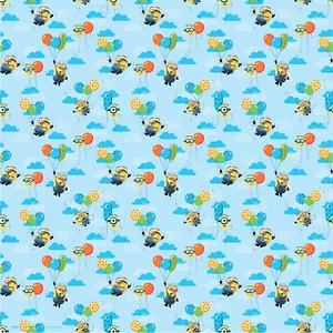 MINIONS WRAPPING PAPER ROLL GIFT WRAP ANY OCCASION 30" X 5' NEW - Picture 1 of 3