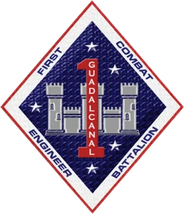 USMC 1st Combat Engineer Battalion Marines Patch U.S. Military vinyl decal for - Picture 1 of 1