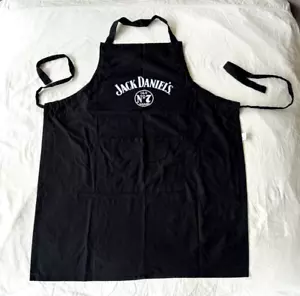 Jack Daniels Whisky Apron Black...Old #7...Front Pocket...Polyester...New!!! - Picture 1 of 5