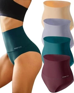 Seamless Underwear for Women High Waisted Tummy Control Panties 4PACK - LARGE - Picture 1 of 5