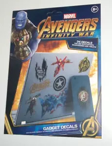 Marvel Avengers Infinity War Gadget Decals, 34 Decals, NEW