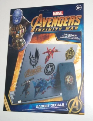 Marvel Avengers Infinity War Gadget Decals, 34 Decals, NEW - Image 1 of 2
