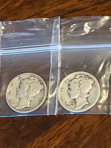 Semi Key 1934 D 1935 D Mercury Dimes 2 Great Coins Cover