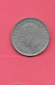 SPAIN SPANISH KM808 1975(77) XF-SUPER FINE-NICE OLD LARGE 25 PESETAS COIN - Picture 1 of 1