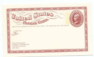 USA 1973 Ganzsache Karte 100 Jahre #UX65 postfrisch - Bild 1 von 2
