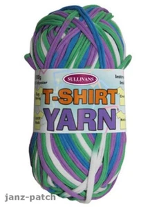 4 x 100g - Sullivans T-Shirt Yarn for Knitting & Crochet Muticolour 46m per ball - Picture 1 of 3