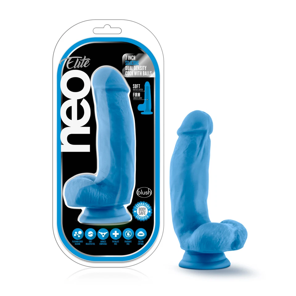 Neo Elite 6 Inch Silicone Dual Density Realistic Suction Cup Dildo - Image 1 of 1