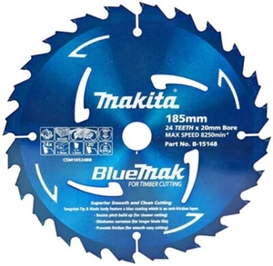 MAKITA B-15148 BLUEMAK 185mm x 24 TEETH 20mm BORE TCT CIRCULAR SAW BLADE - Picture 1 of 1