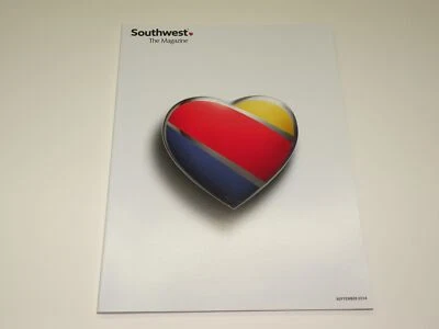 LOGOTIPO CORAÇÃO REVISTA ESPÍRITO SOUTHWEST AIRLINES LANÇAMENTO NOVO Setembro 2014 - Imagem 1 de 2
