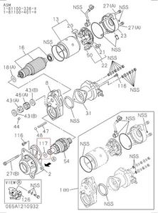 Genuine ISUZU 1-81129774-0 ARANDELA - ARMADURA DE EMPUJE - ARRANCADOR - Imagen 1 de 3