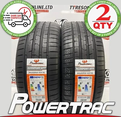 2 X 245 45 20 POWERTRAC 245/45R20 103Y XL BRAND NEW C & B *M+S* TYRES  2454520 - Image 1 of 4