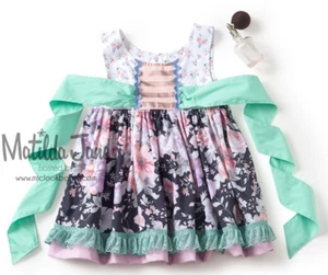 Girls Matilda Jane Platinum Floral Gwendolyn Shasta Dress Size 8 NWOT (6/6) - Picture 1 of 11