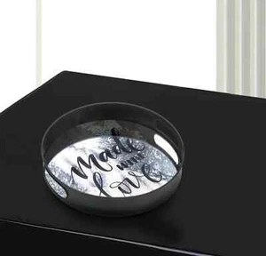 Nikki Chu Home Summerville Made with Love Mirror Tray 12" Diameter - Picture 1 of 2
