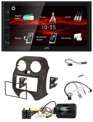 JVC USB Bluetooth Lenkrad DAB 2DIN Autoradio für Nissan Micra K13 ab 2010 - Bild 1 von 4