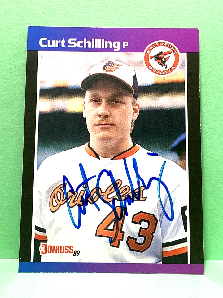 Curt Schilling 1990 Donruss en tarjeta autógrafo automático tarjeta de novato B Foto 1 de 1
