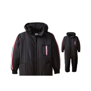 Black Snow Suit Ski Rescue Winter Coveralls High Visibility Insulated Waterproof - Picture 1 of 6