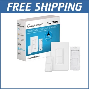 Smart Lighting Control Kit: Caseta 3-Way Switch with Pico Remote & Wall Bracket - Picture 1 of 17